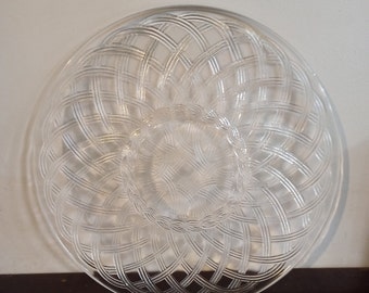 Piatto da portata decorativo in vetro d'epoca / piatto da torta. Ottime condizioni.