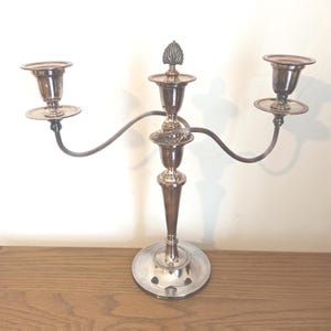 Vintage 3 Tier Candelabra With Snuffer.  Good Condition.