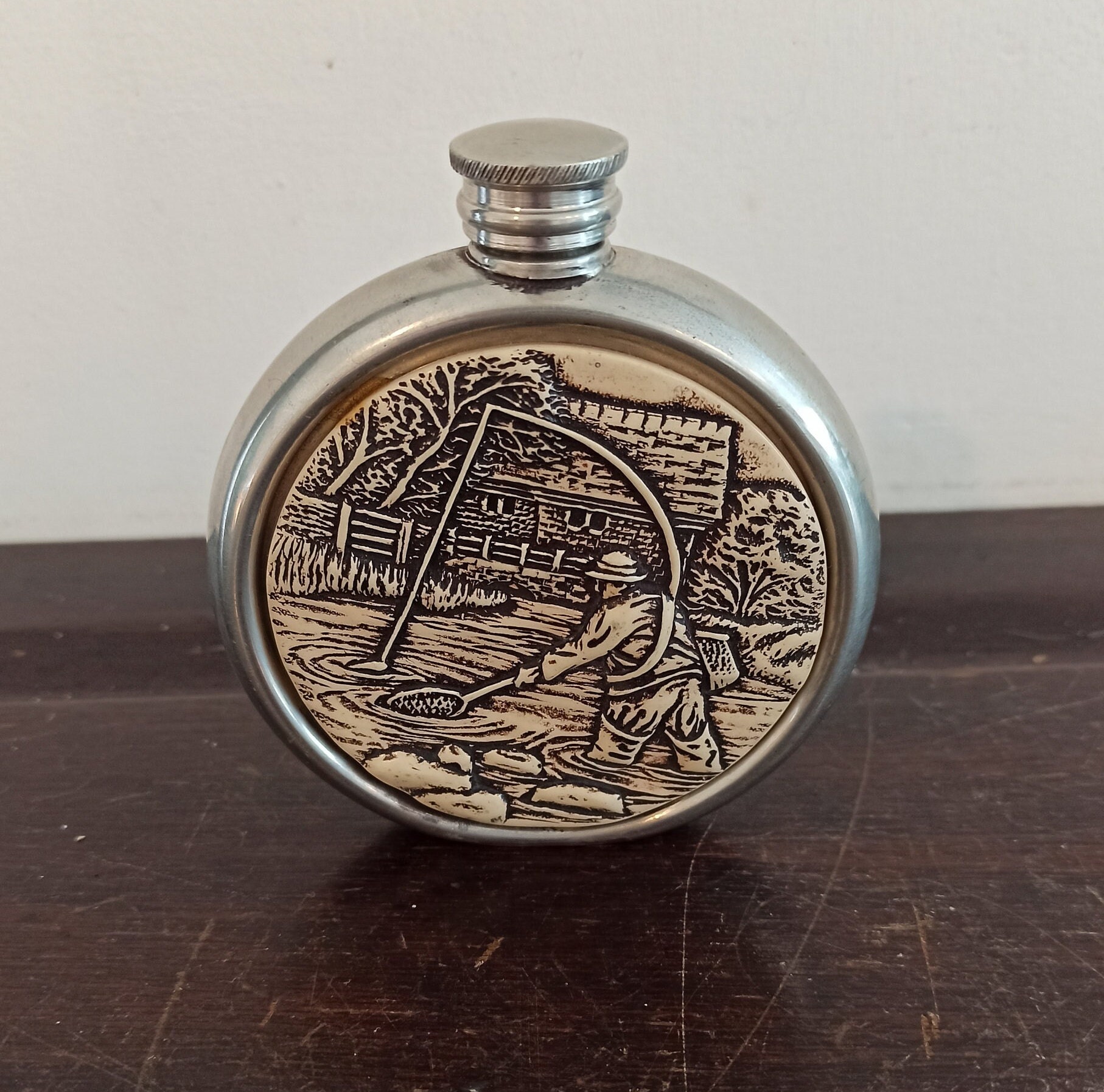 Flacon Ancien En étain HOUSE OF HARDY – Rare, English Pewter Company, Objet De Collection