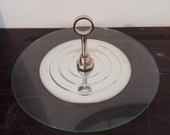 Glass Cake Stand. Vintage.