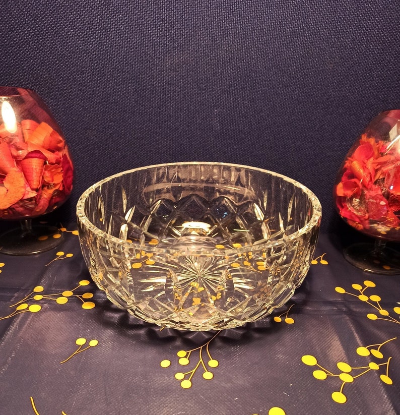 Leaded Crystal Cut Glass Fruit Bowl. Etsy UK