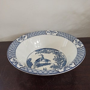 Vintage Fruit Bowl. Blue And White. "Yuan" by Wood and Sons. Excellent Condition. image 3
