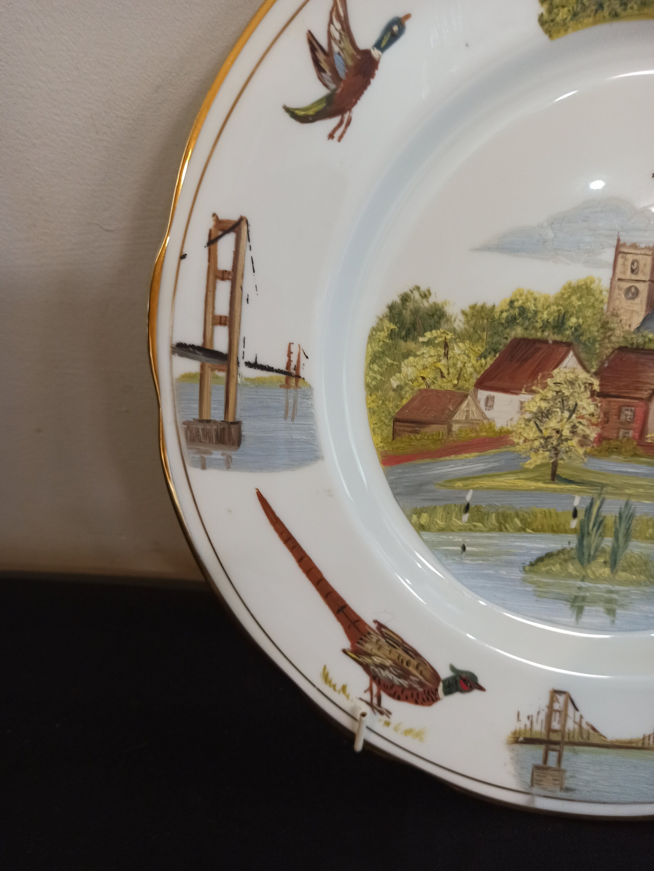 Duchess Ascot Bone China Wall Plate. Hand Painted. Very Good Etsy