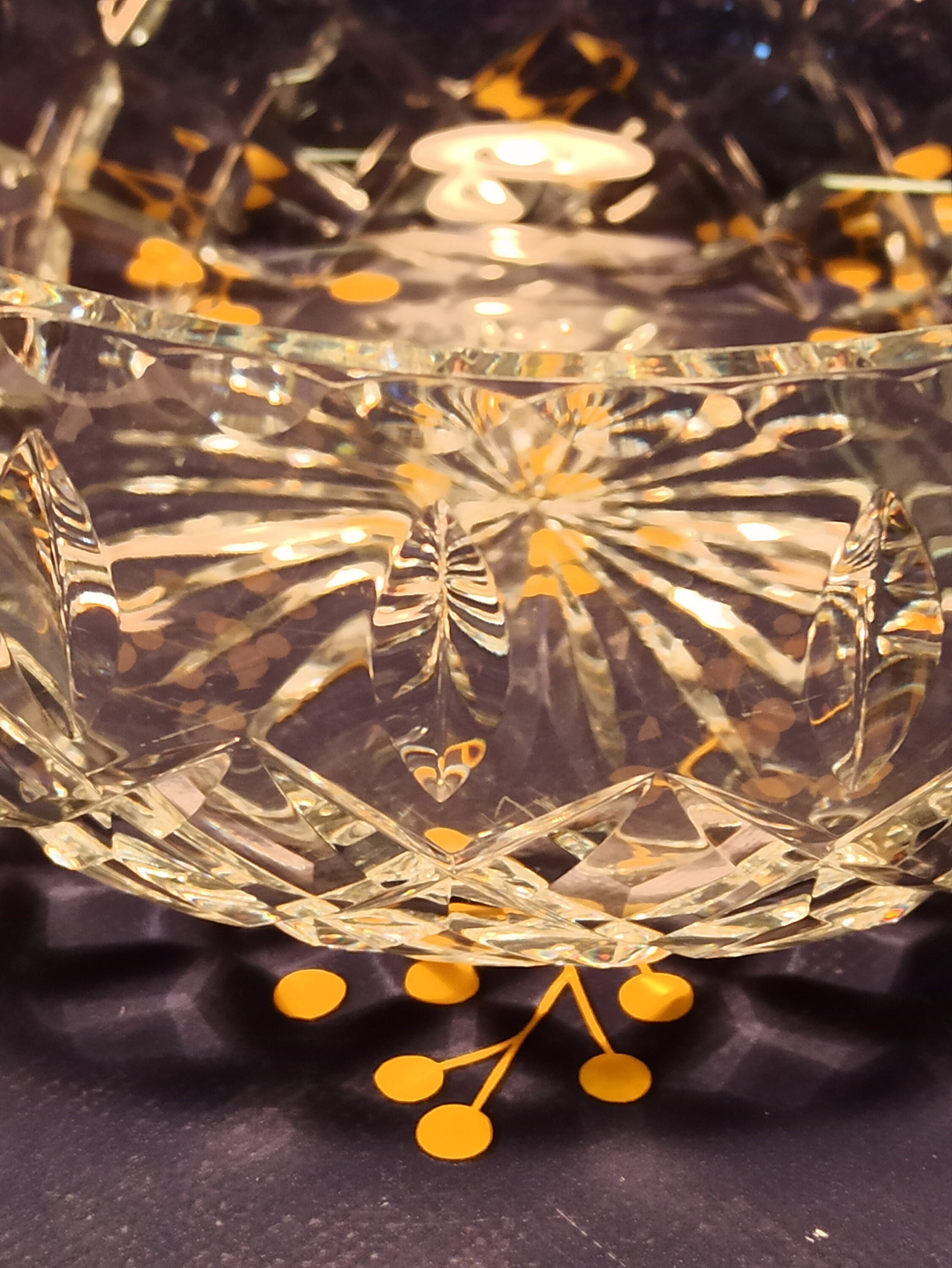 Leaded Crystal Cut Glass Fruit Bowl. Etsy UK