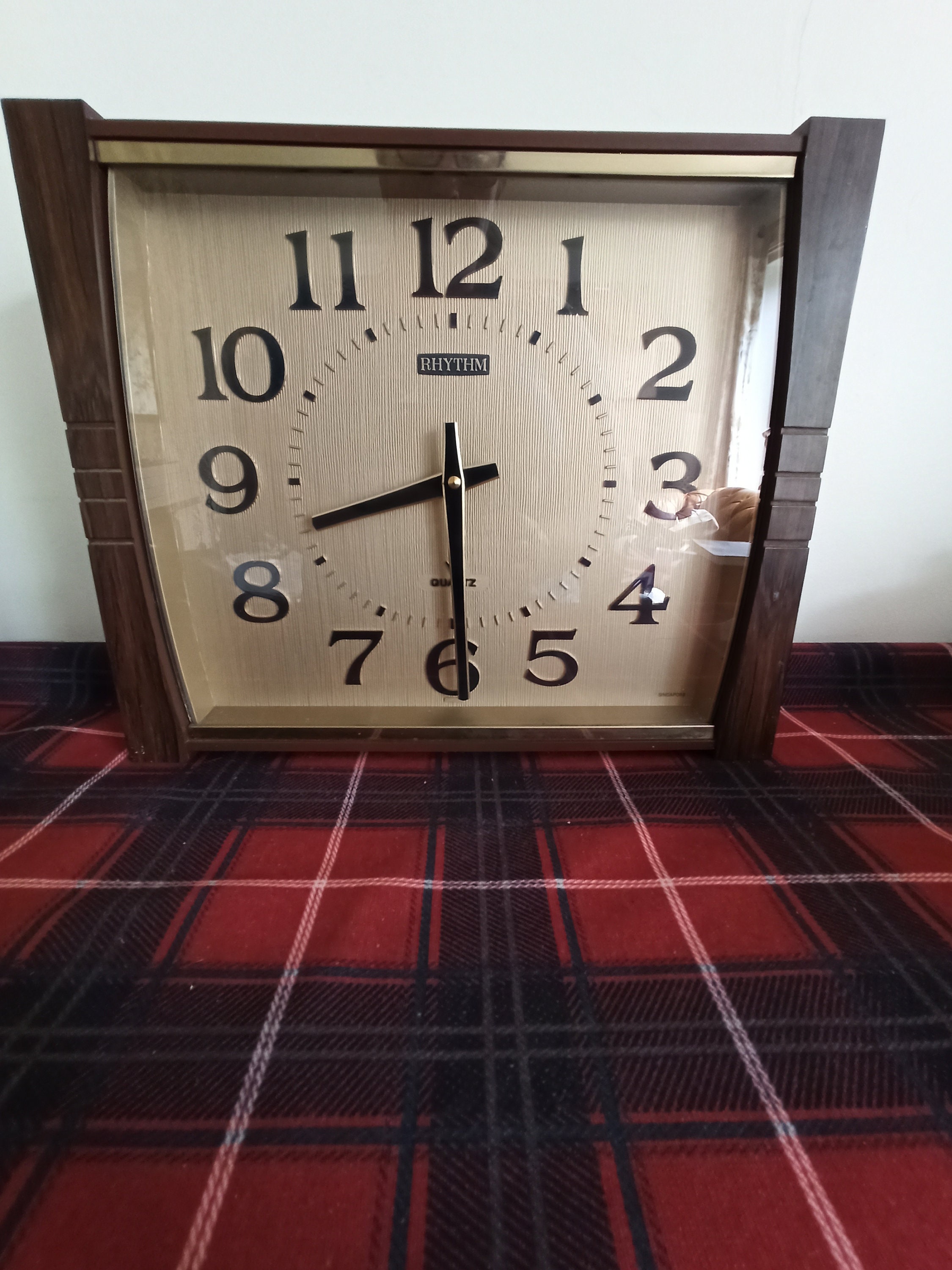 Vintage Rhythm Quartz Wall Clock. Working. Good Condition Etsy UK