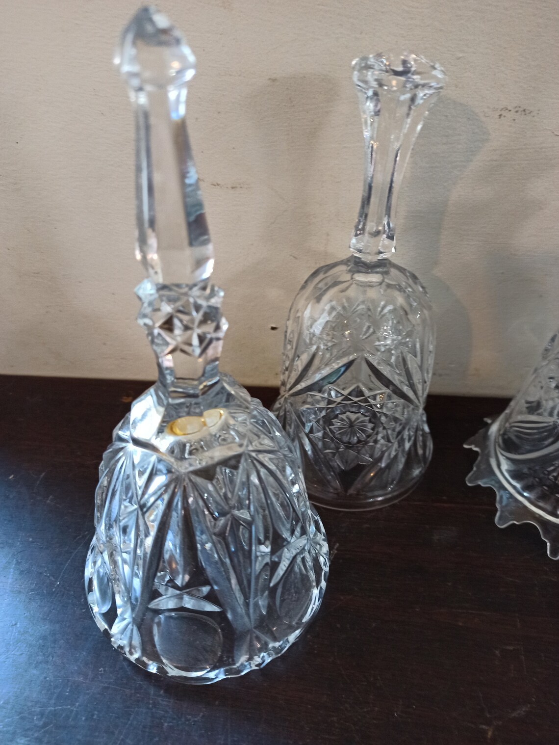 Glass Bells. 4 Vintage Lead Crystal Glass Bells. Very Good Etsy