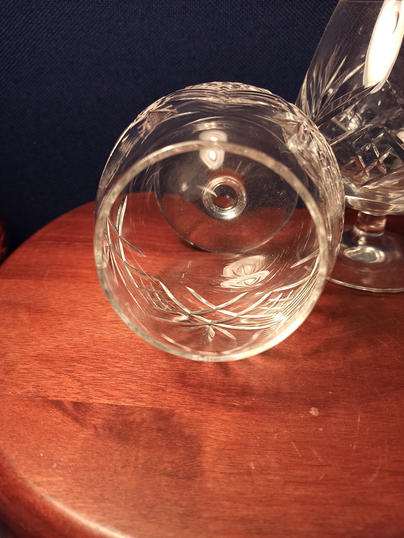 Vintage Pair of Lead Crystal Brandy Glasses. Excellent Etsy