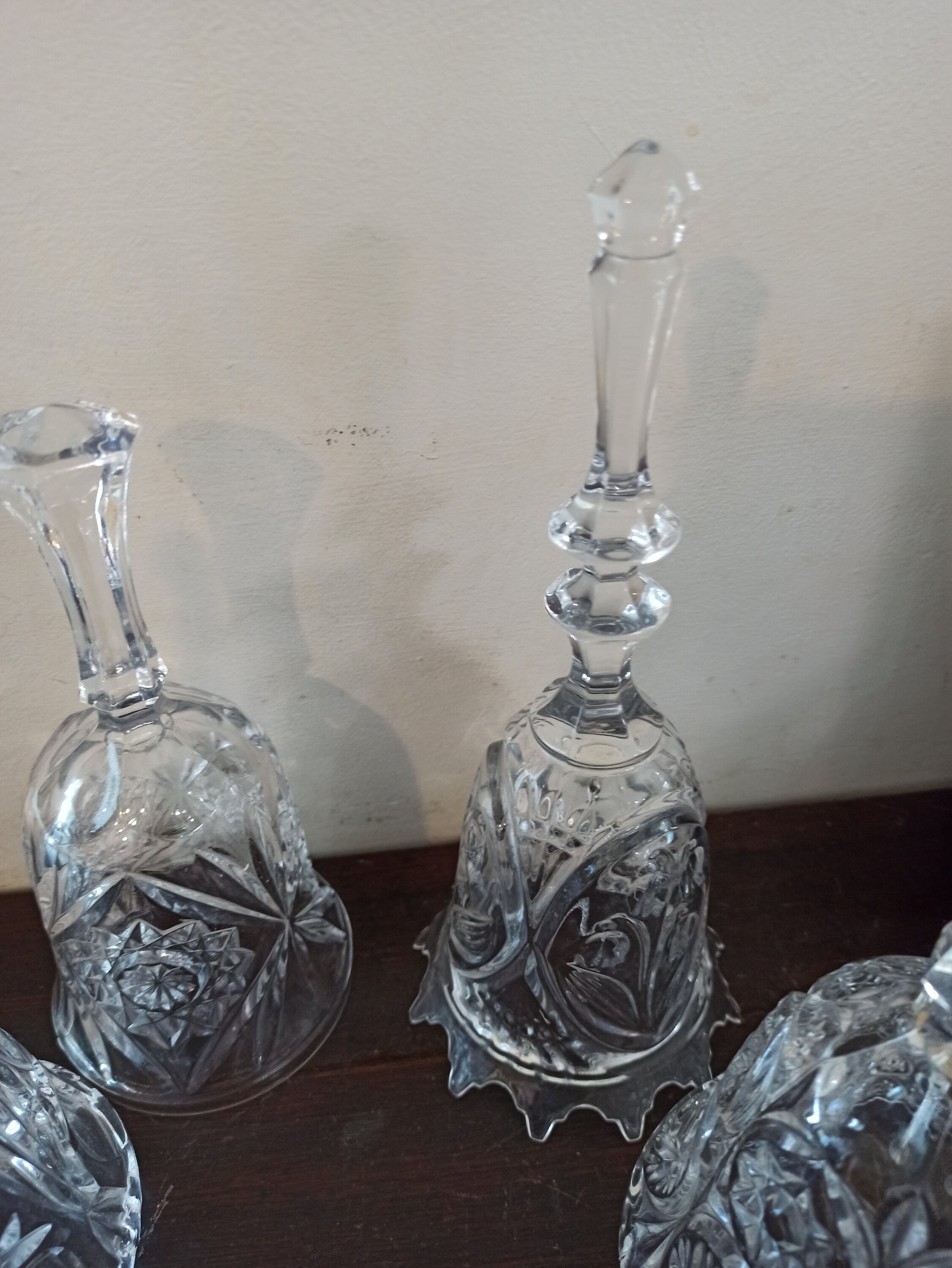 Glass Bells. 4 Vintage Lead Crystal Glass Bells. Very Good Etsy