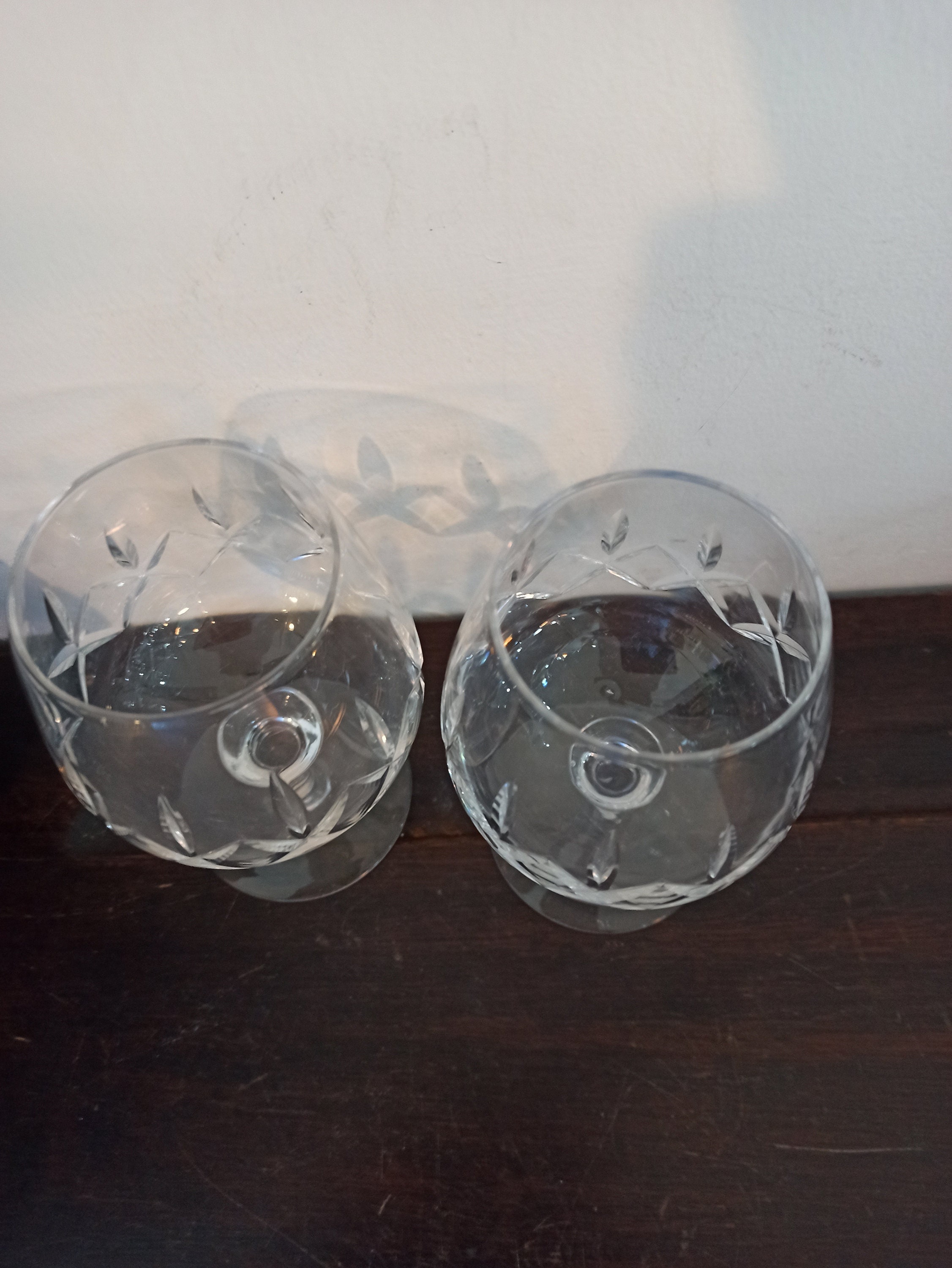 ヴィンテージの鉛クリスタル ブランデー グラス 2 個。 - Etsy 日本