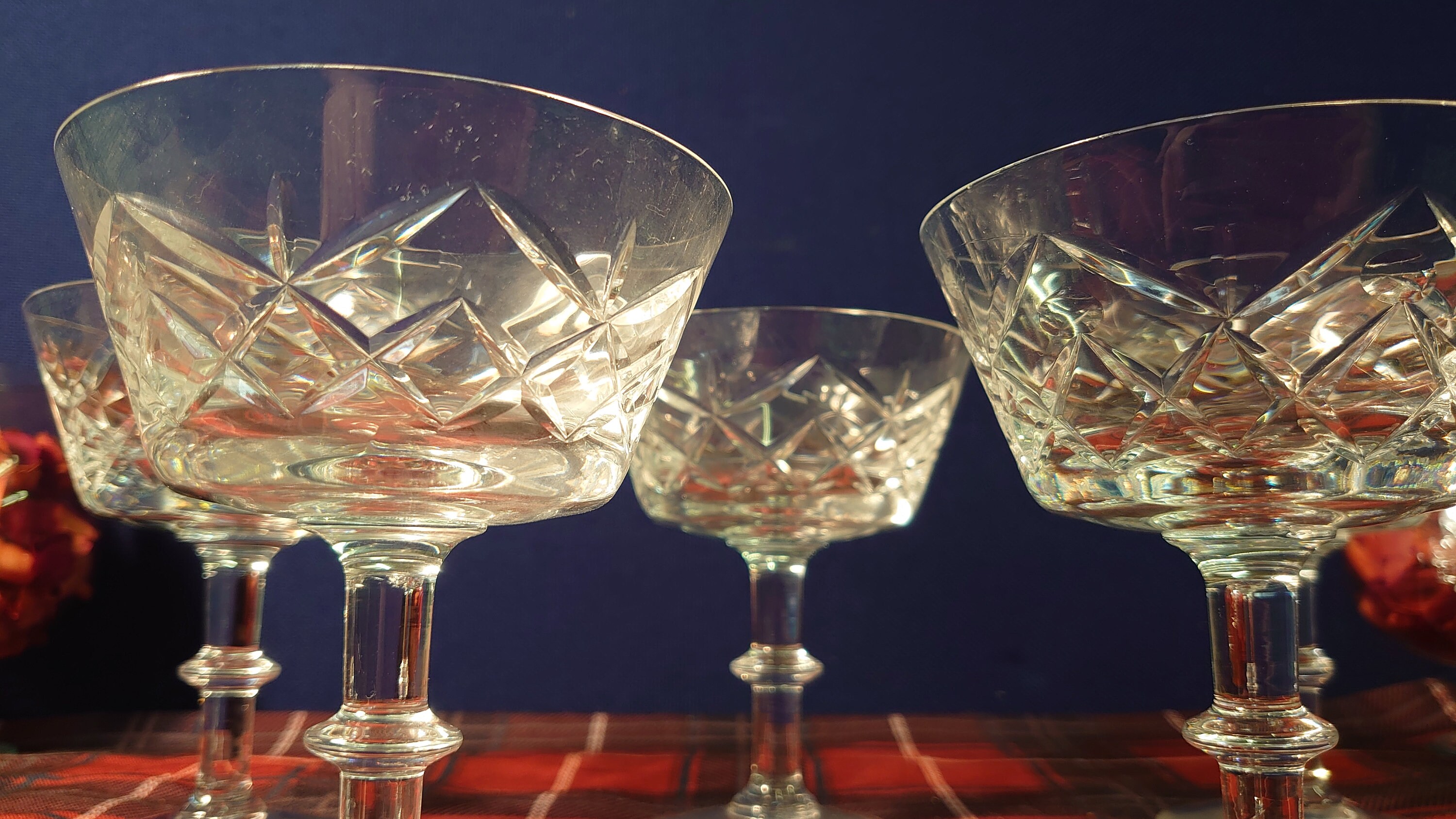 Six Crystal Cut Glass Pudding Bowls Excellent Condition and Etsy UK