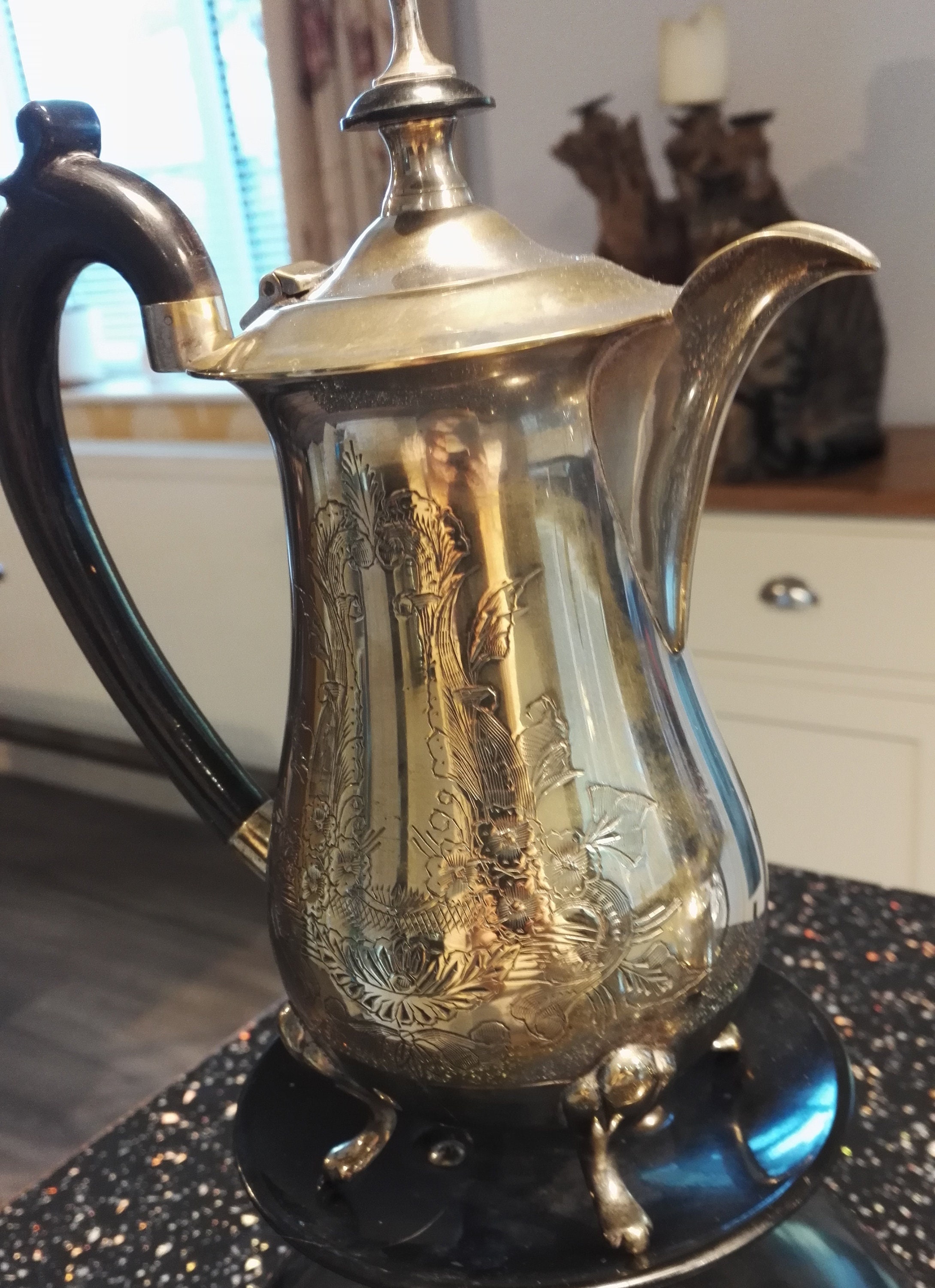 Antique Silverplate Teapot and Coffee Pot Set With Tea Etsy