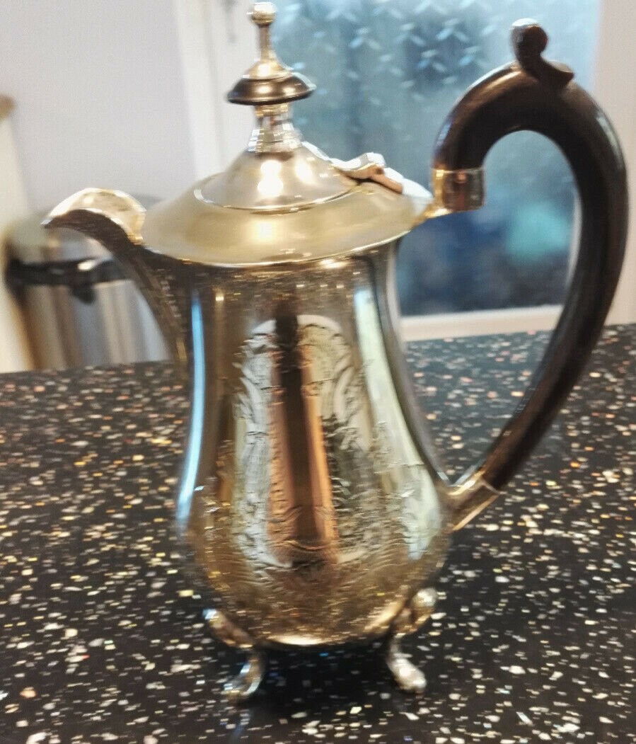 Antique Silverplate Teapot and Coffee Pot Set With Tea Etsy