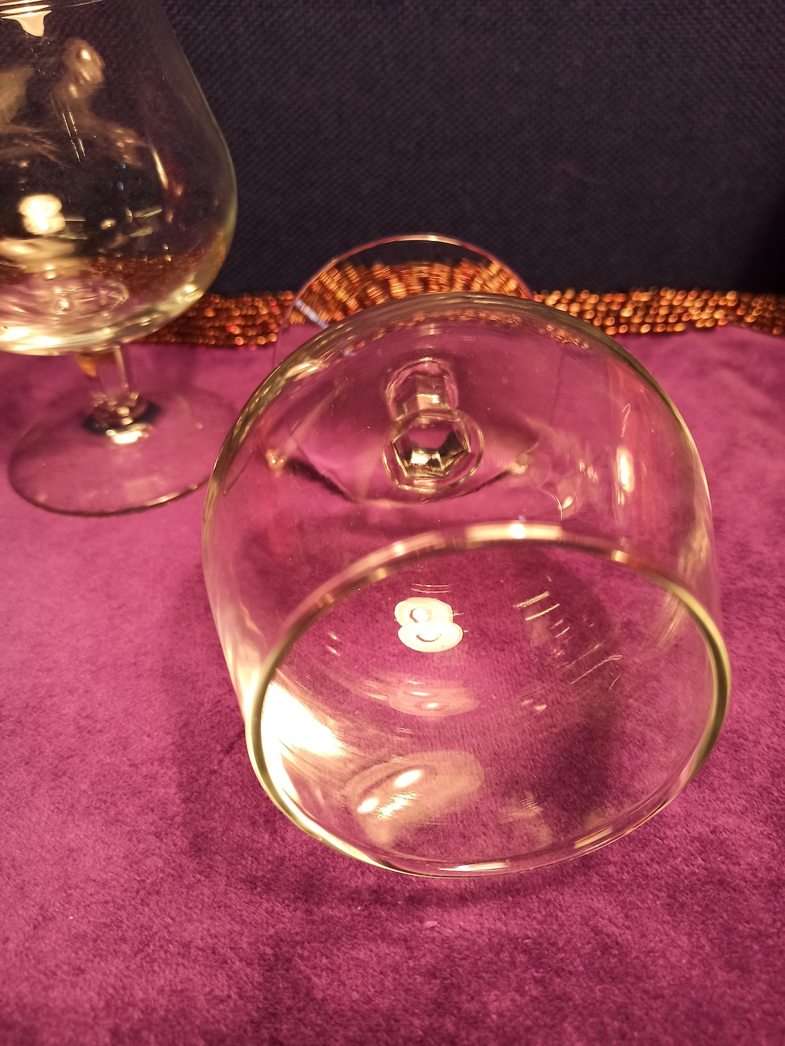 Pair of Brandy Glasses. Very Good Condition. Etsy