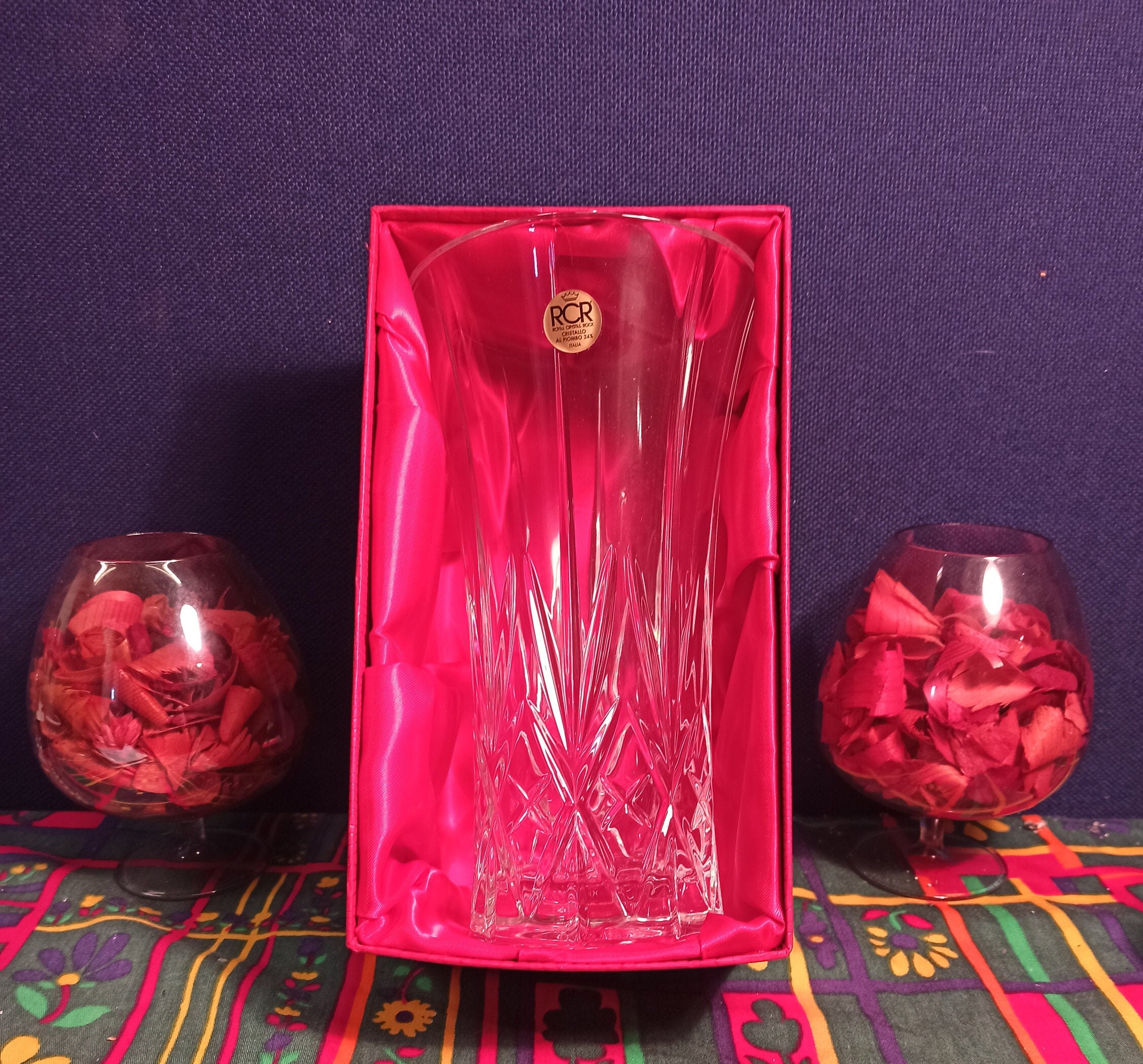 Royal Crystal Rock Italian Vase - 24% Lead Crystal- Boxed