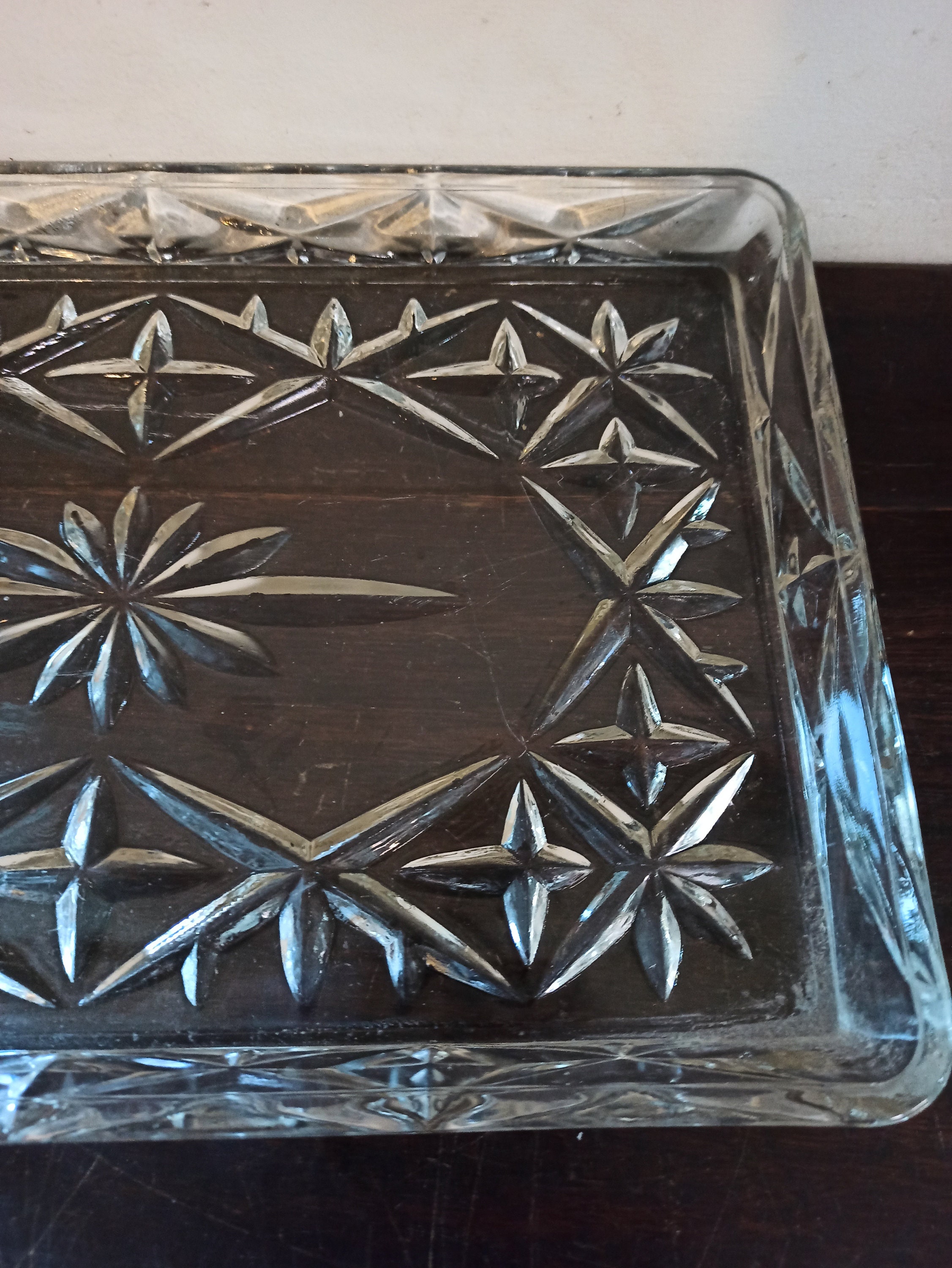 Vintage Glass Dressing Table Vanity Set. 4 Piece. Very Good Condition. -  Etsy