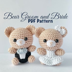 Crochet Pattern : Bear Groom and Bride Amigurumi PDF Pattern