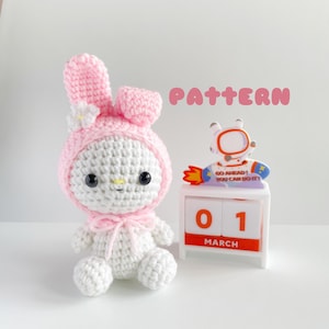 Crochet Pattern : Pink Bunny Amigurumi PDF Pattern
