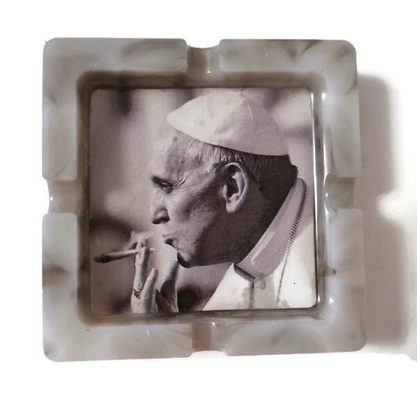 Aschenbecher smoking pope