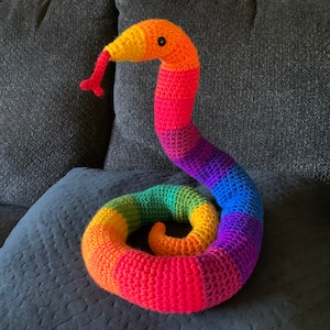 Posable stuffed snake