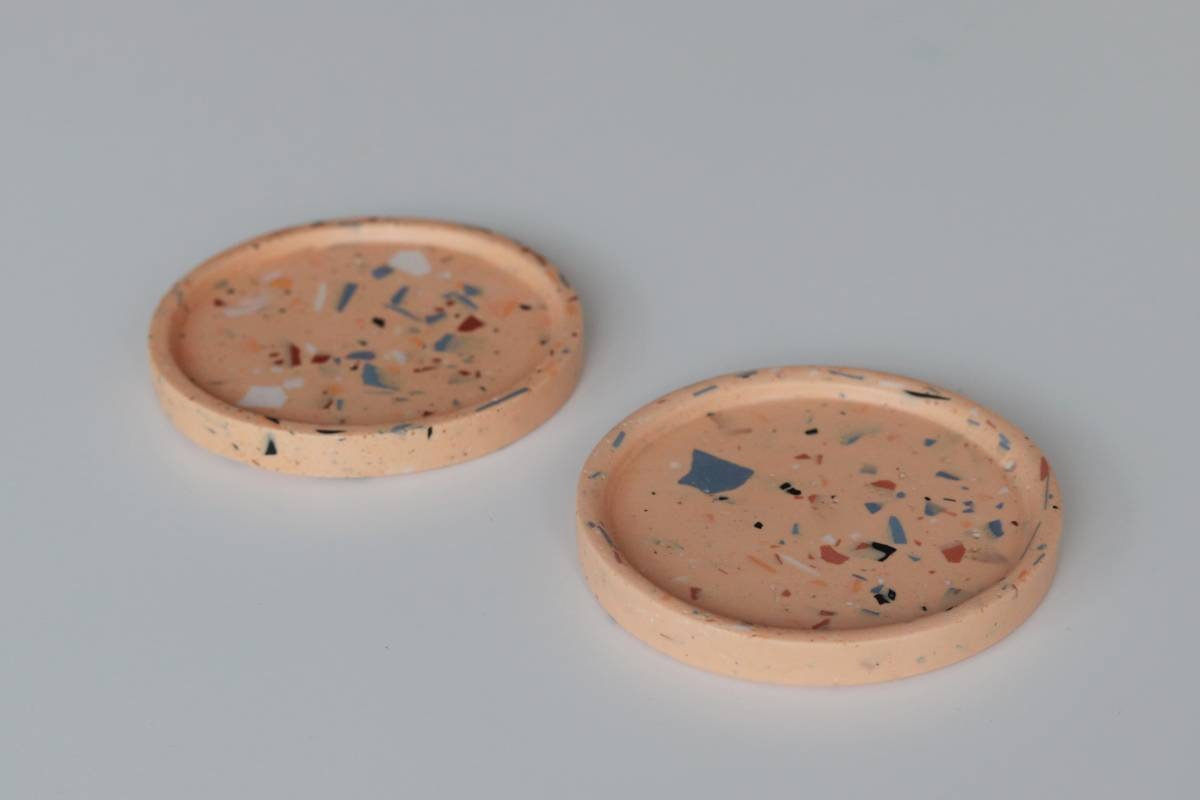 Vide Atelier - Coupelle Ronde Terrazzo Pêche