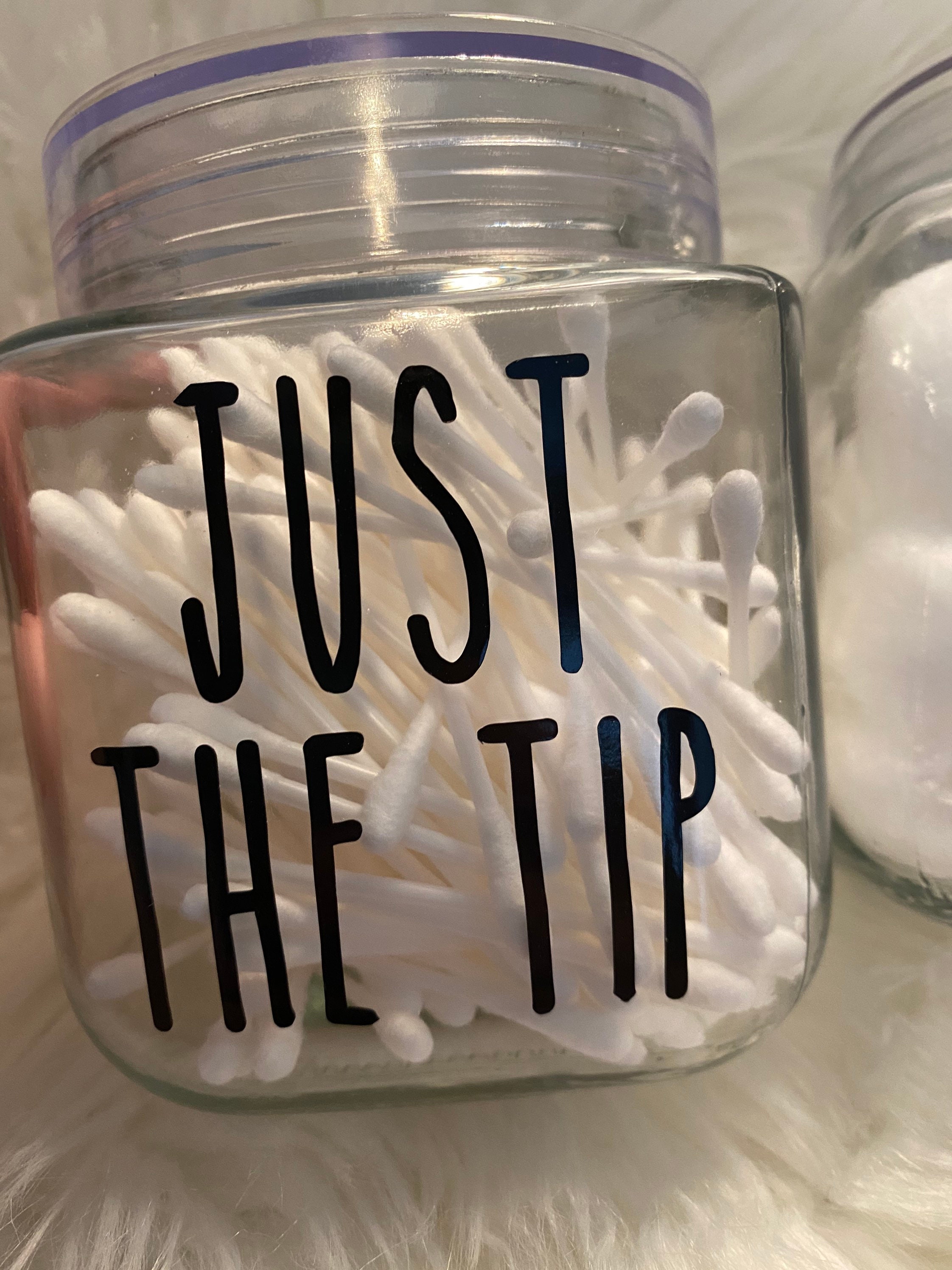 FULL Cotton Ball and Q Tip Jars Etsy