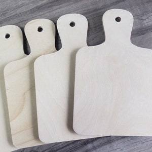 Mini Bread board SET of 10 Unfinished Wooden Craft Shape decorative only, Home Decor Shape, DIY, Ready to paint, rustic vintage kitchen image 4