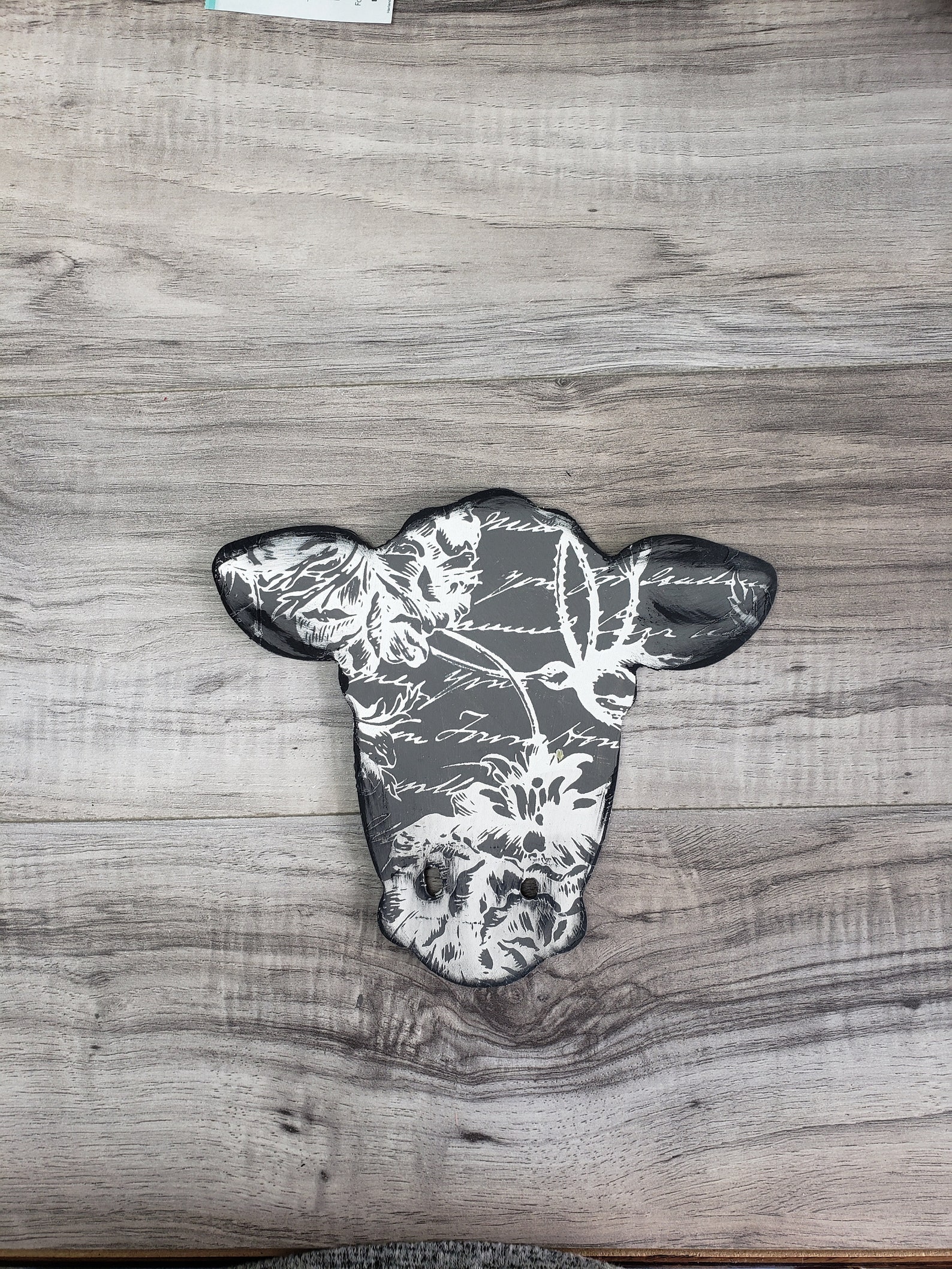 Cow Head Unfinished Wooden Craft Shape Wood Barn Cutout Etsy