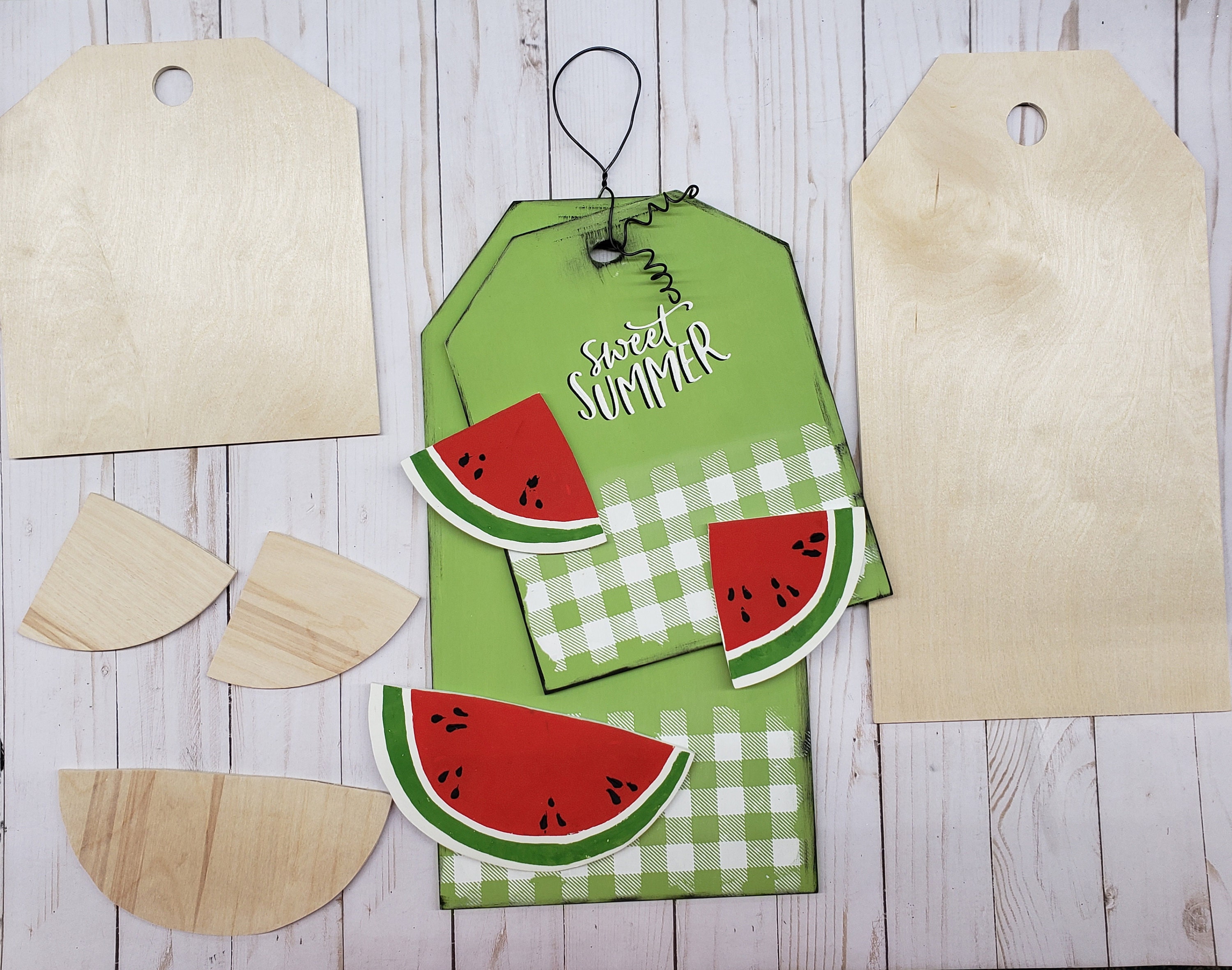 Door Tags Unfinished Wood Cutouts. Includes the 3 Watermelon Etsy