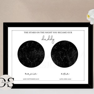 Mappa stellare del cielo notturno, Cielo notturno personalizzato, Stampa mappa stellare, Regalo di anniversario, Regali carini per lui, Regalo di compleanno per papà, Regalo per moglie