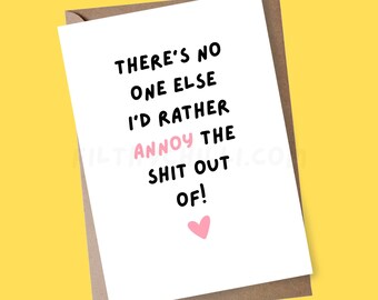 Funny Anniversary Card, Dirty Valentines Day Card for Wife or Husband