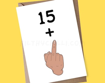 Funny 16th Birthday Card, Insulting Rude Card for Sibling
