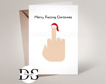 Rude Christmas Card for Teenager, Card for Son, Funny Christmas Cards, Card for Brother, Card for Sister, Offensive Cards, Naughty Cards