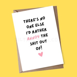 Carte de Saint-Valentin drôle pour mari, carte d'anniversaire pour femme, carte de Saint-Valentin sale pour petit ami, carte d'anniversaire de blague pour petite amie