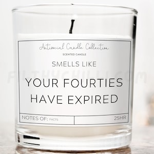 50th Birthday Candle, Your Fourties Have Expired, 50th Birthday Gifts, 50th Birthday Present, 50th Gift Ideas, 50th Birthday Gift, ™