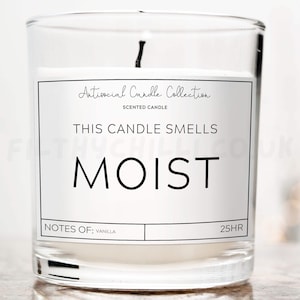 Funny Candles, This Candle Smells Moist, Dirty Candles for Him, Birthday Gifts, Rude Candle, Naughty Gift for Her, Gift for Friend, ™