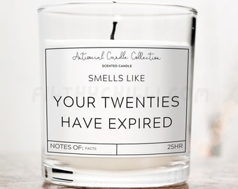30th Birthday Candle, Your Twenties Have Expired, Funny Candles, 30th Birthday Gift for Women, 30th Birthday Present, 30th Gift Ideas, ™
