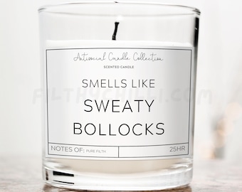 Smells Like Sweaty Bollocks Candle, Valentines Day Gifts, Inappropriate Adult Gift, Rude Candles, ™