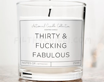 30 Geburtstagskerze, Thirty & Fabful, Lustige Kerzen, Geschenk 30 Geburtstag, Geschenk 30 Geburtstag, Geschenkideen 30, Geburtstagskerze ™