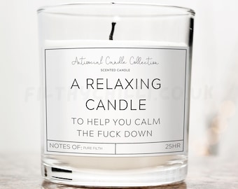 Rude Candles, Relaxing Gift, Funny Gift For Friend, Candle Gift Set, Funny Candles, Sarcastic Candle, Joke Gift for Her, Birthday Gifts, ™