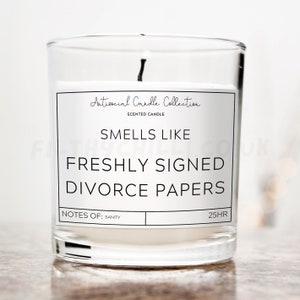 Lustige Kerzen, riecht nach signierten Unterschriften, das Geschenk für die beste Freundin, das Geschenk für sie, das Geschenk für die Ex-Frau und den Ex-Husband ™