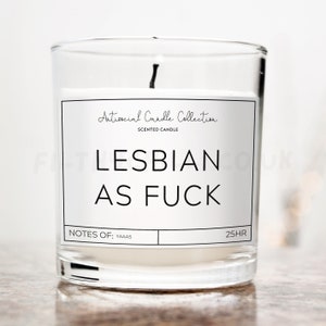 Vela "Lesbiana a tope", Regalo divertido para pareja, Regalo LGBTQ+, Vela del Orgullo, Vela picante para novia, Regalos de cumpleaños, Regalo no binario, ™