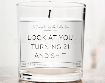 21st Birthday Candle, Funny Candles, 21st Birthday Gift for Women, 21st Birthday Present for Her, 21st Gift Ideas, Birthday Candle Gift ™