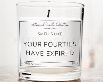 50th Birthday Candle, Your Fourties Have Expired, 50th Birthday Gifts, 50th Birthday Present, 50th Gift Ideas, 50th Birthday Gift, ™