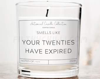 30th Birthday Candle, Your Twenties Have Expired, Funny Candles, 30th Birthday Gift for Women, 30th Birthday Present, 30th Gift Ideas, ™