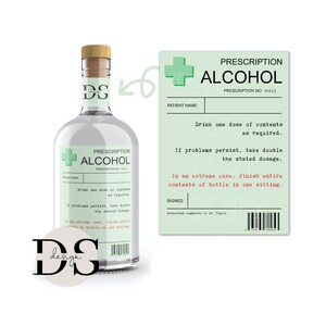 Prescription Label Alcohol Gift Alcohol Birthday Gift - Etsy