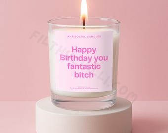 Happy Birthday You Bitch Candle, Birthday Gift Ideas, Joke Present for Her, ™