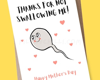 Funny Mother's Day Card, Rude Mother's Day Card, Prank Card For Mum, Joke Card for Mam, Mother's Day Gift, Inappropriate Card for Mom