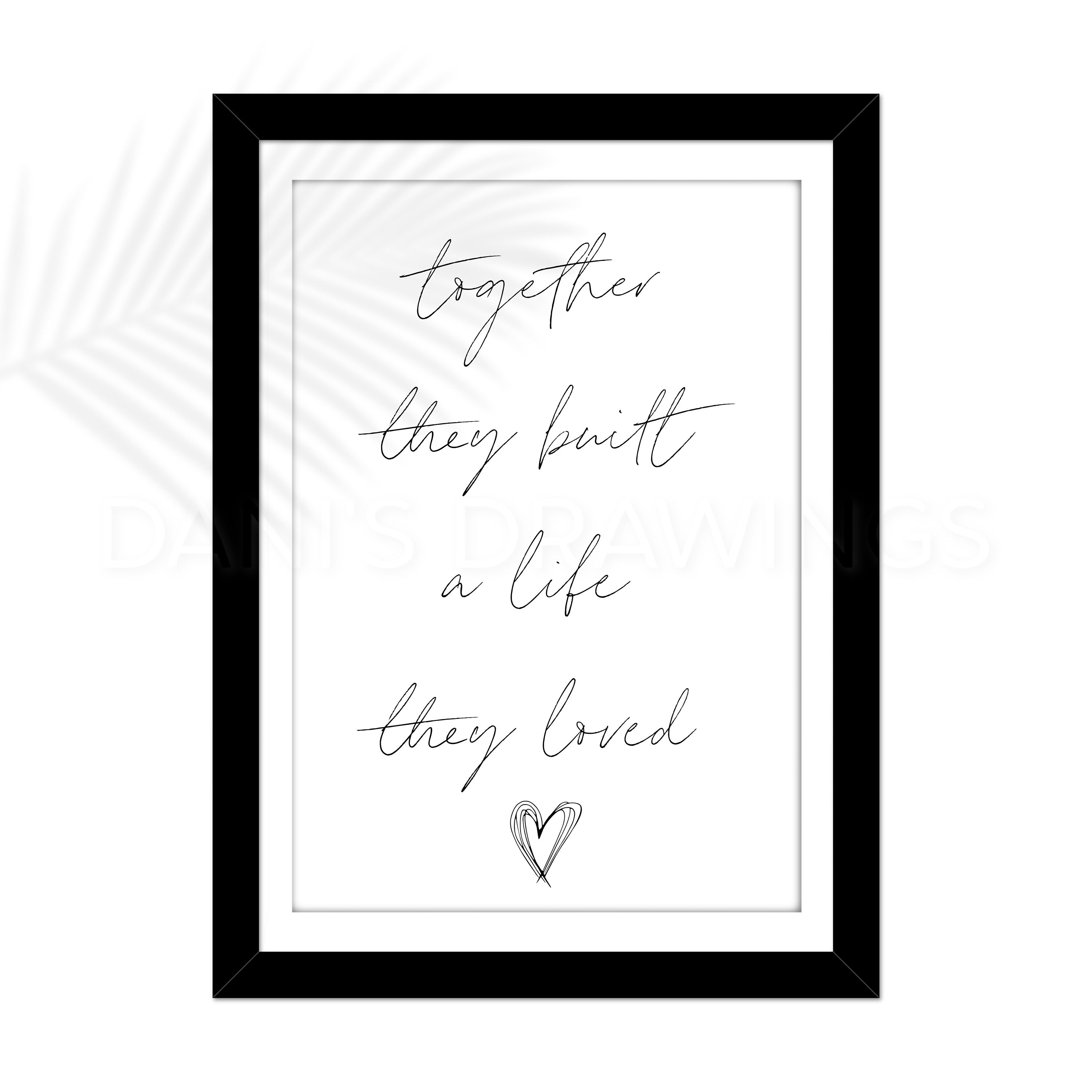 Paar Schlafzimmer Druck Zusammen haben sie ein Leben gebaut | Etsy