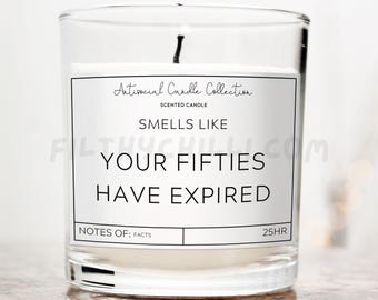 Funny 60th Birthday Candle, Your Fifties Have Expired, ™