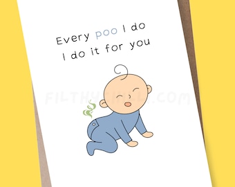 Funny First Father's Day Card, Newborn Baby Gift